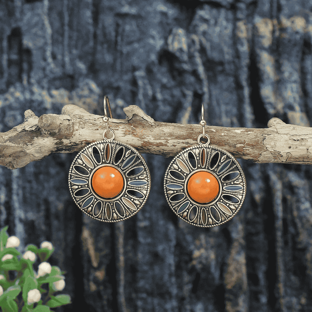 1- Metal Drop Earrings - Handmade Boho Earrings for Women