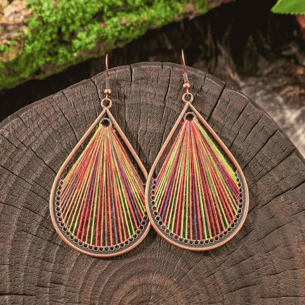 Premium Handcrafted - Boho Earrings for Women - Threader Earrings (Teardrop)