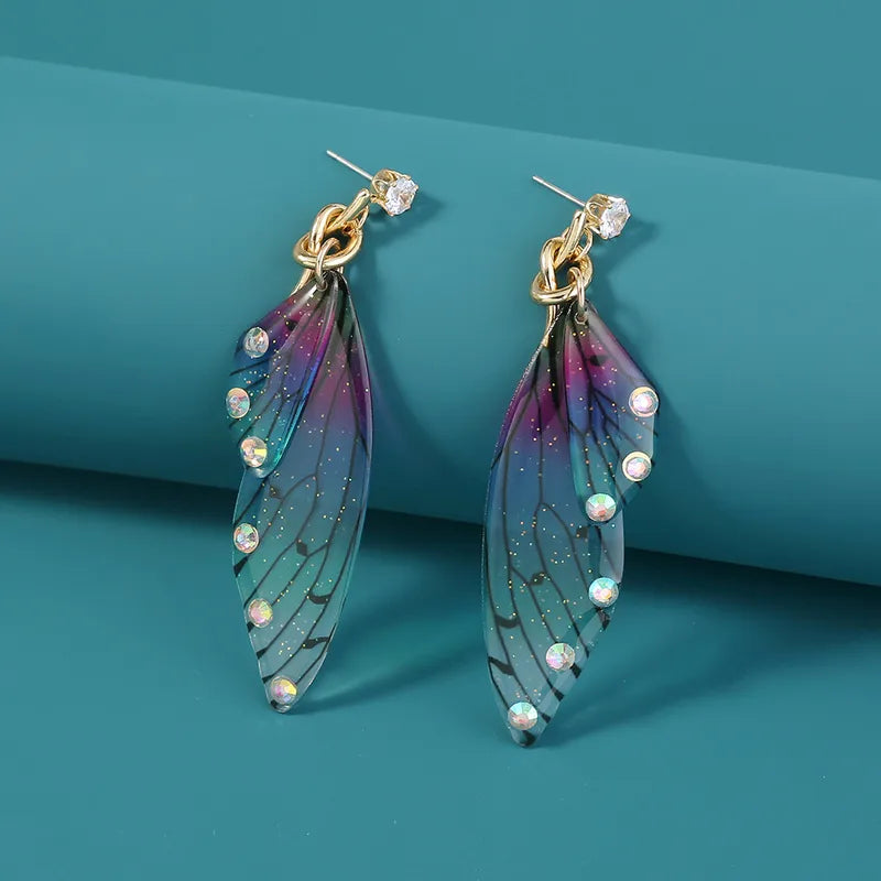 Butterfly Earrings - Premium Acrylic Butterfly - Hypoallergenic - Ocean Blue