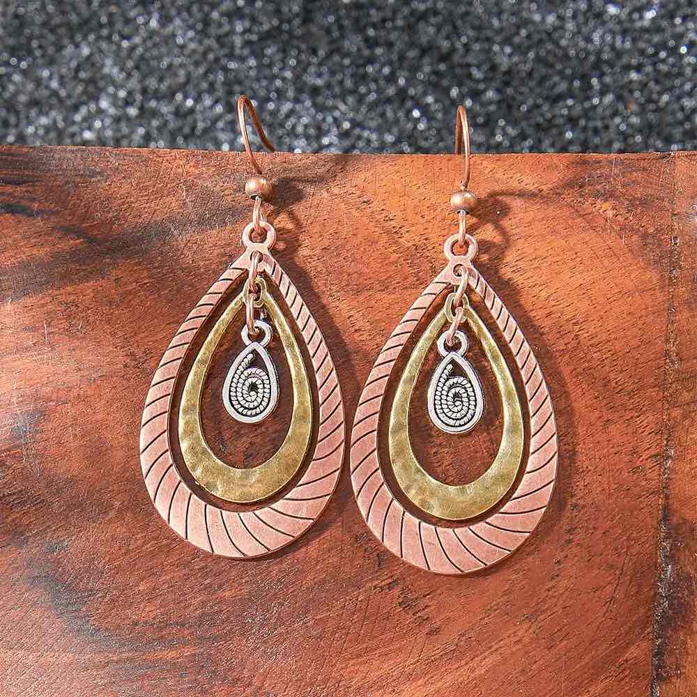 1- Tribal Orbit Ethnic Round Earrings - Ethnic Earrings for Women