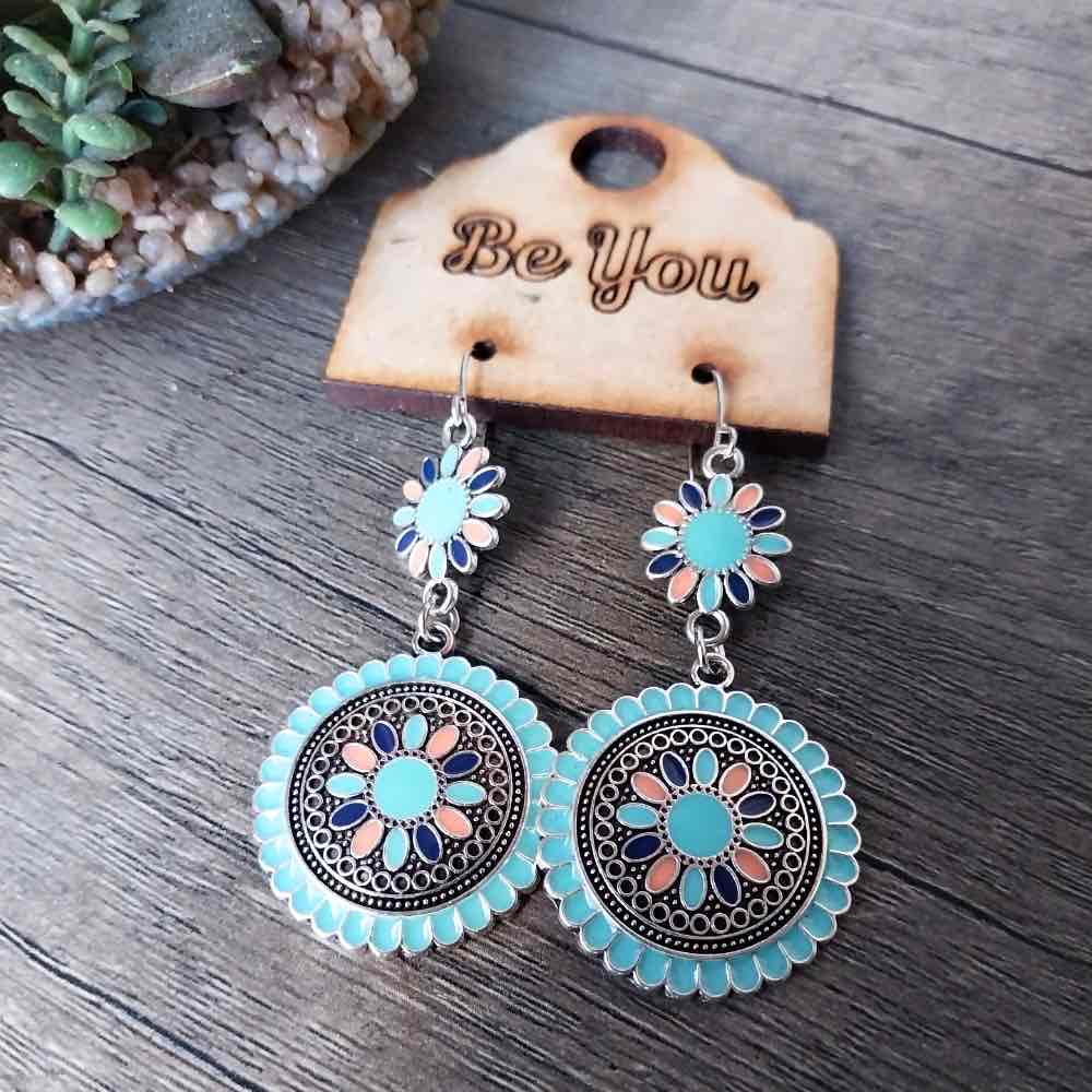 Image of an earring - Blue Drop Earrings - Premium Statement Earrings by Zuzus Trove