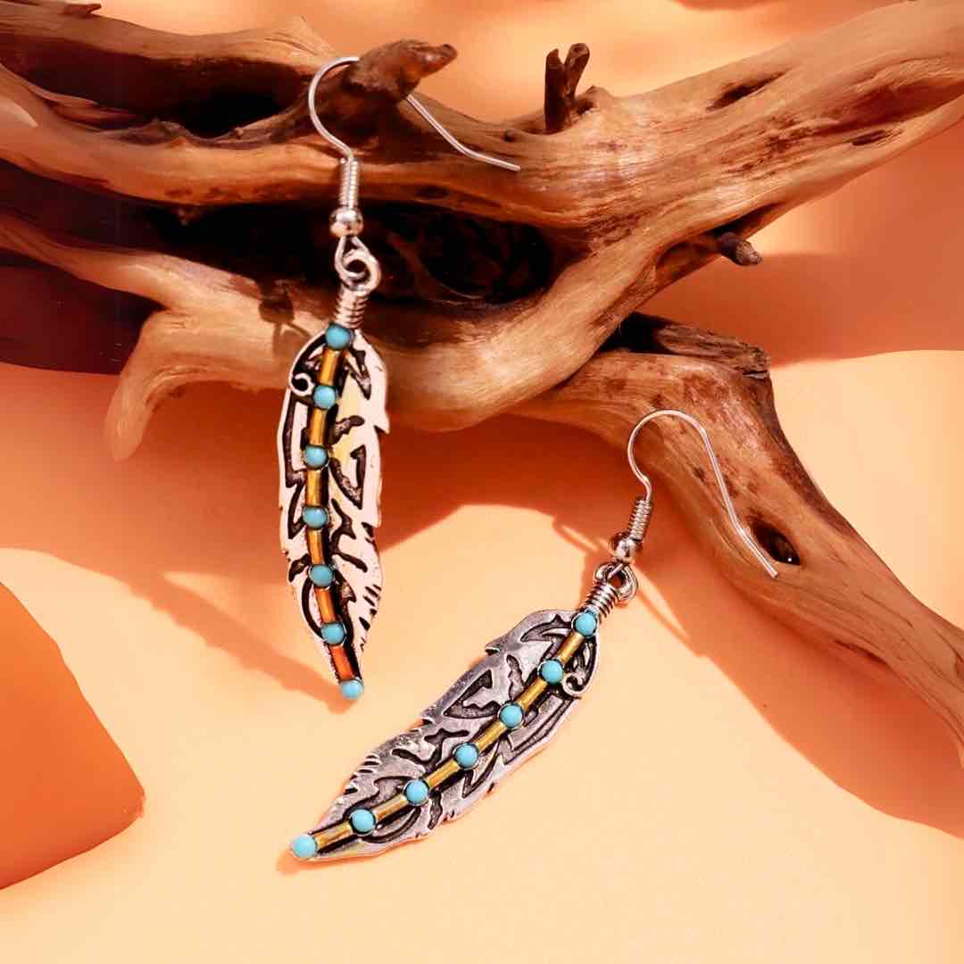 Image of an earring - Boho Leaf Earring Style - 26 by Zuzus Trove