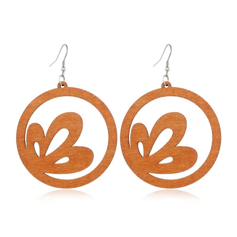 Image of an earring - Butterfly Earrings - Boho Wood Earrings - Style 3 by Zuzus Trove