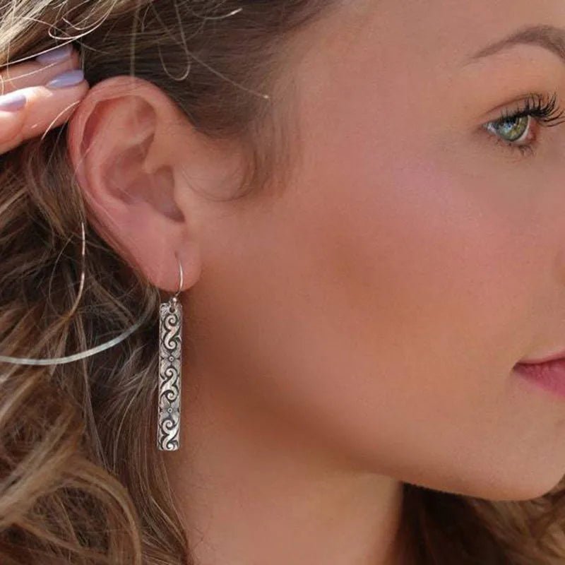 Image of an earring - Cute Silver Earrings - Flower Design Earrings by Zuzus Trove