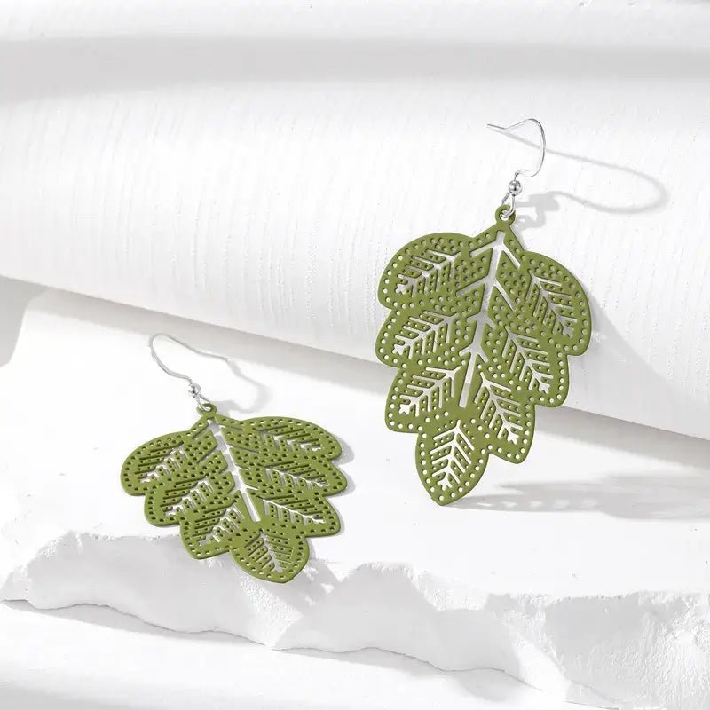 Image of an earring - Korean Leaf Earrings by Zuzus Trove