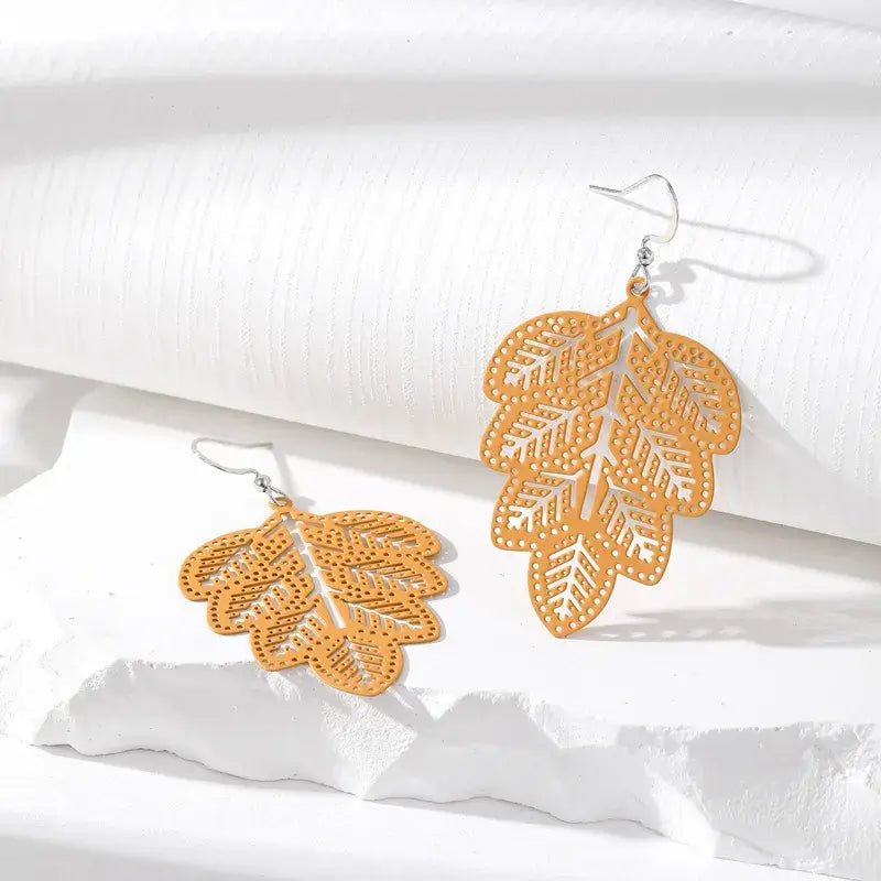 Image of an earring - Korean Leaf Earrings by Zuzus Trove
