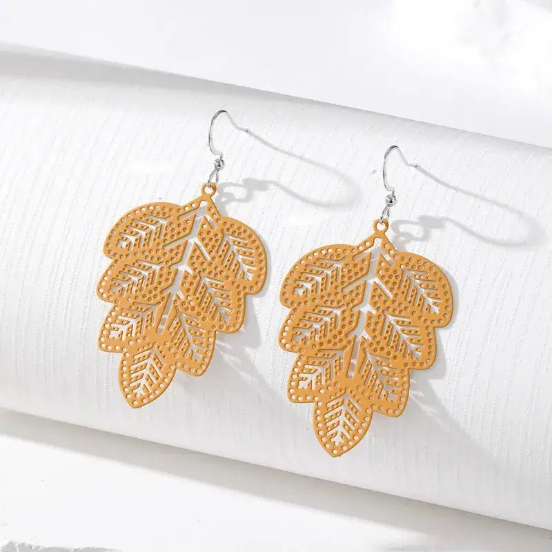 Image of an earring - Korean Leaf Earrings by Zuzus Trove