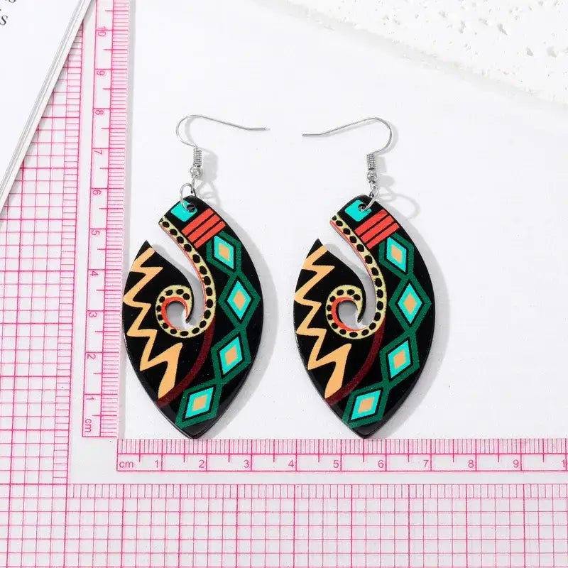 Image of an earring - Light weight Painting - Tribal Design earrings by Zuzus Trove