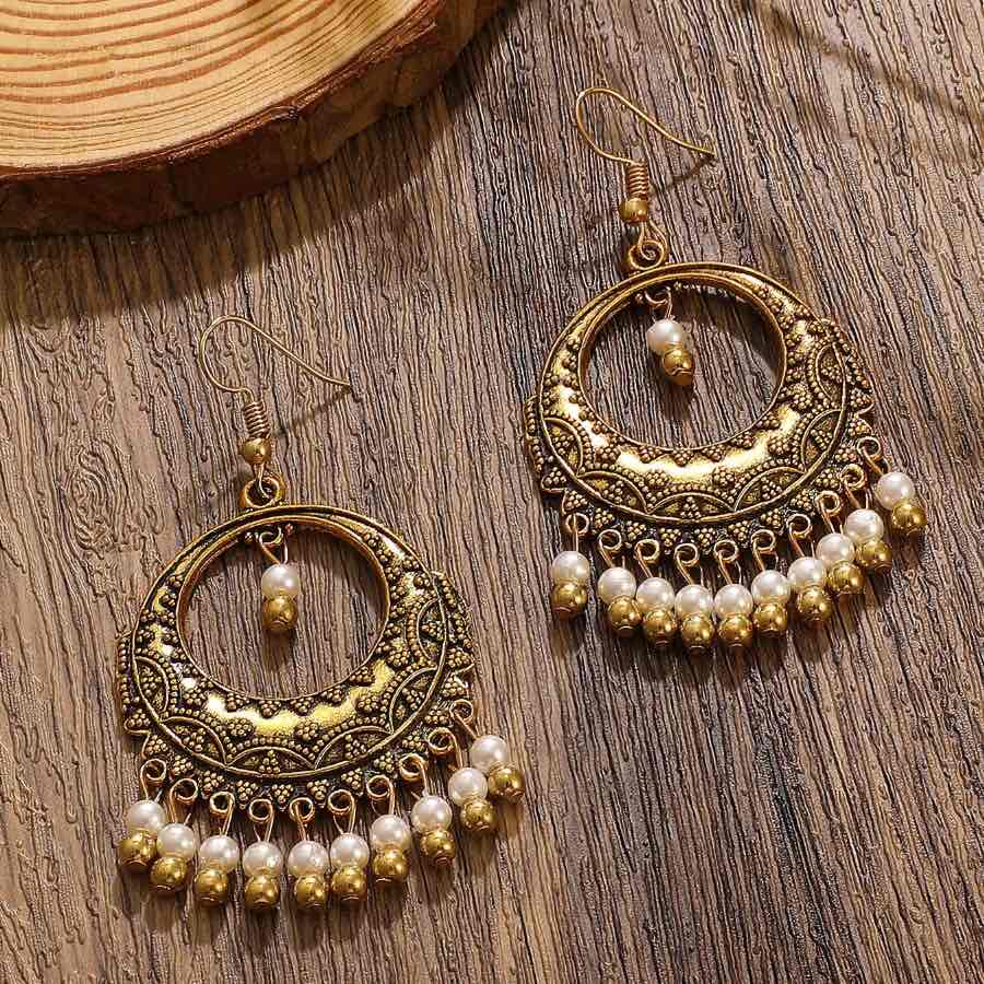 Image of an earring - Pearl Dangler - Gold by Zuzus Trove