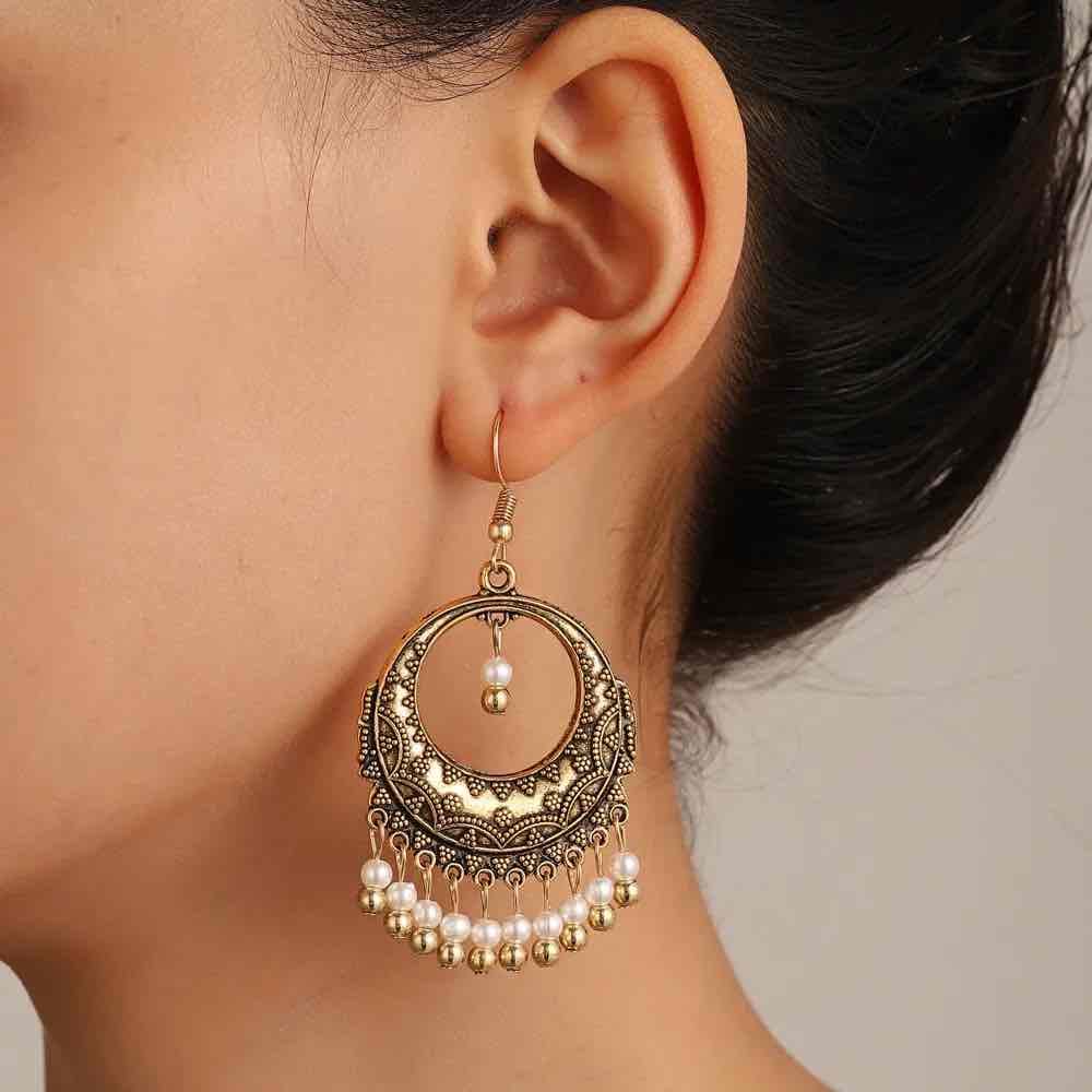 Image of an earring - Pearl Dangler - Gold by Zuzus Trove