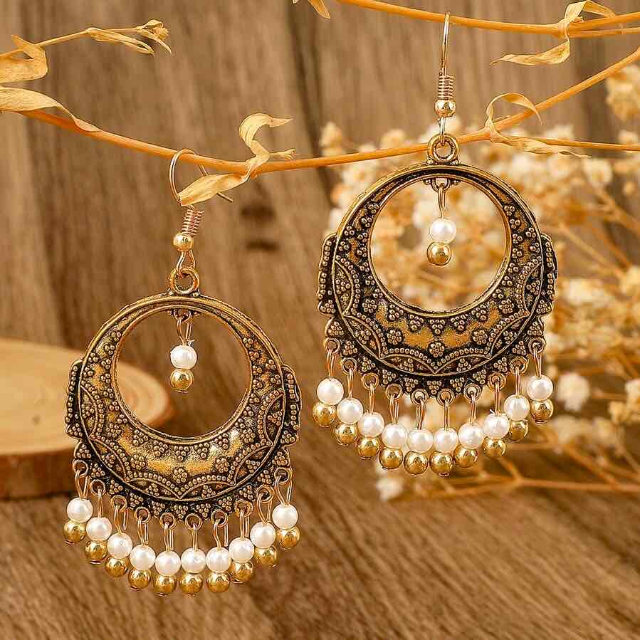 Image of an earring - Pearl Dangler - Gold by Zuzus Trove