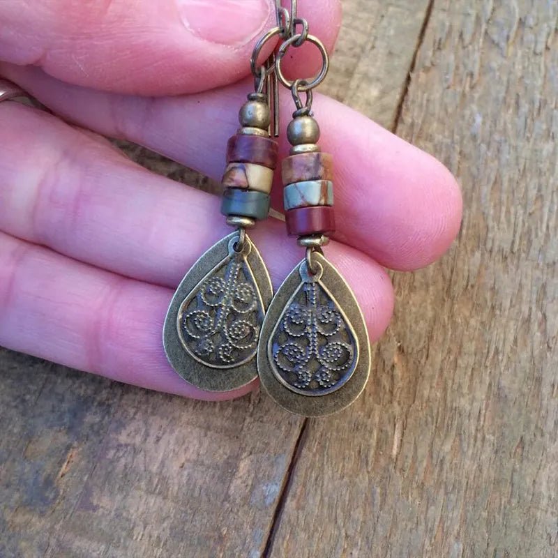 Image of an earring - Premium | Beaded Boho Style 1 - Light weight by Zuzus Trove