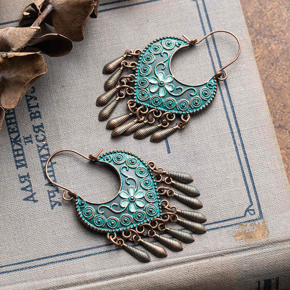 Image of an earring - Premium Boho - flower danglers by Zuzus Trove