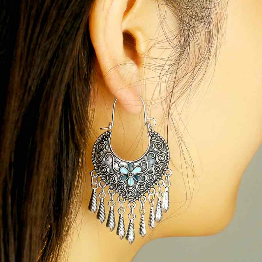 Image of an earring - Premium Flower Dangle - Boho Series by Zuzus Trove