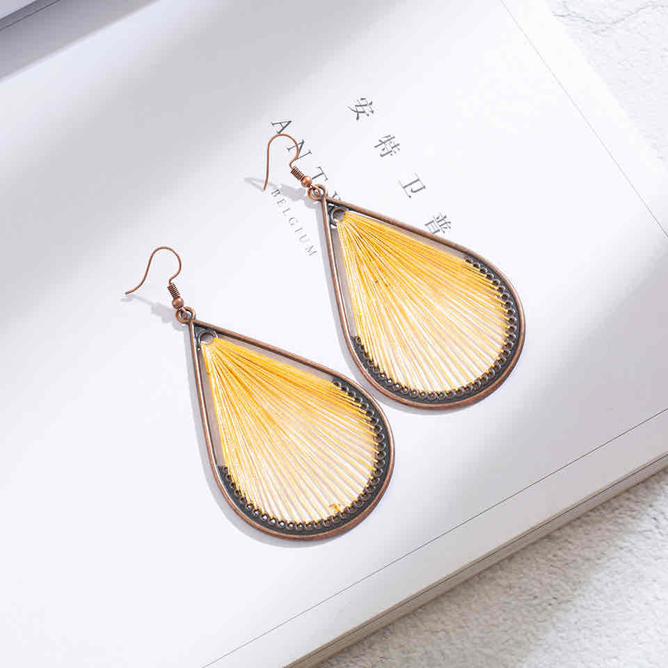 Image of an earring - Premium Handworked | Thread Drop Earrings by Zuzus Trove
