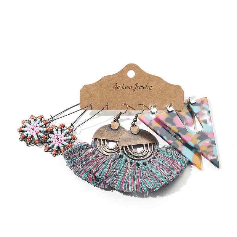 Image of an earring - Premium | Retro 70’s Earrings Combo Set 1 by Zuzus Trove