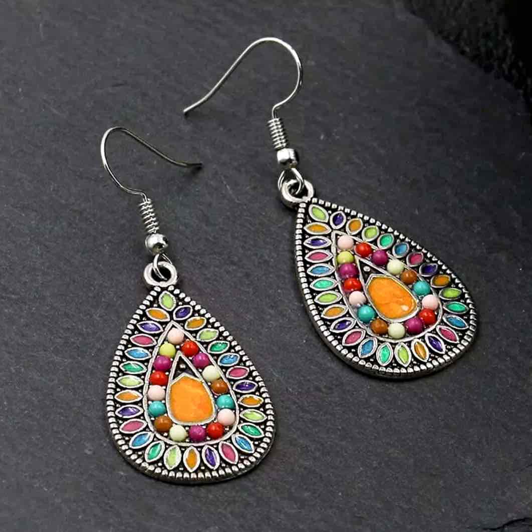 Image of an earring - Premium - Sunset Orange Earrings Combo - 3 piece Set by Zuzus Trove