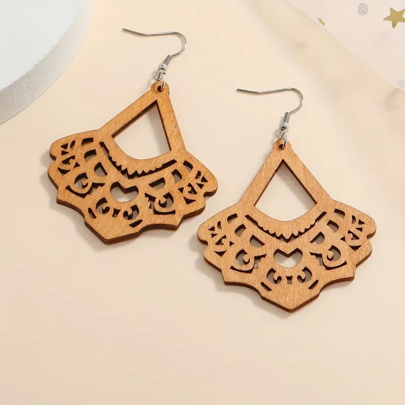 Image of an earring - Western Earrings - wood Earrings by Zuzus Trove