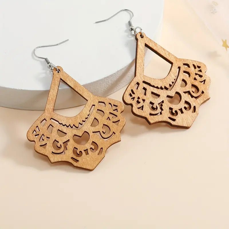 Image of an earring - Western Earrings - wood Earrings by Zuzus Trove