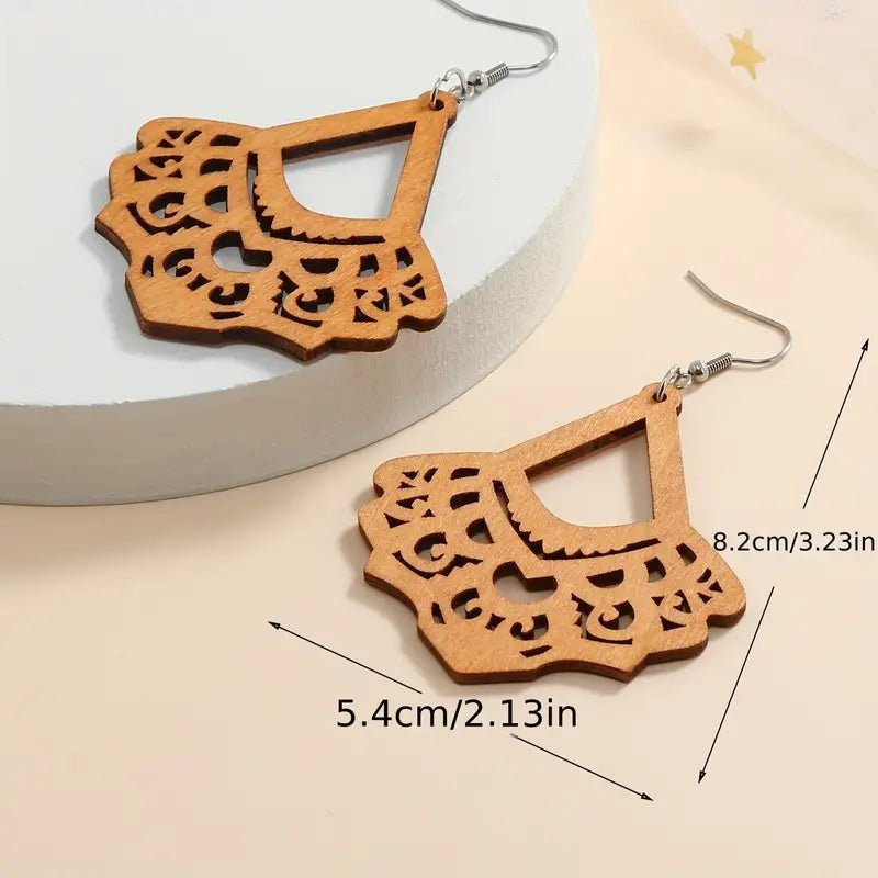 Image of an earring - Western Earrings - wood Earrings by Zuzus Trove