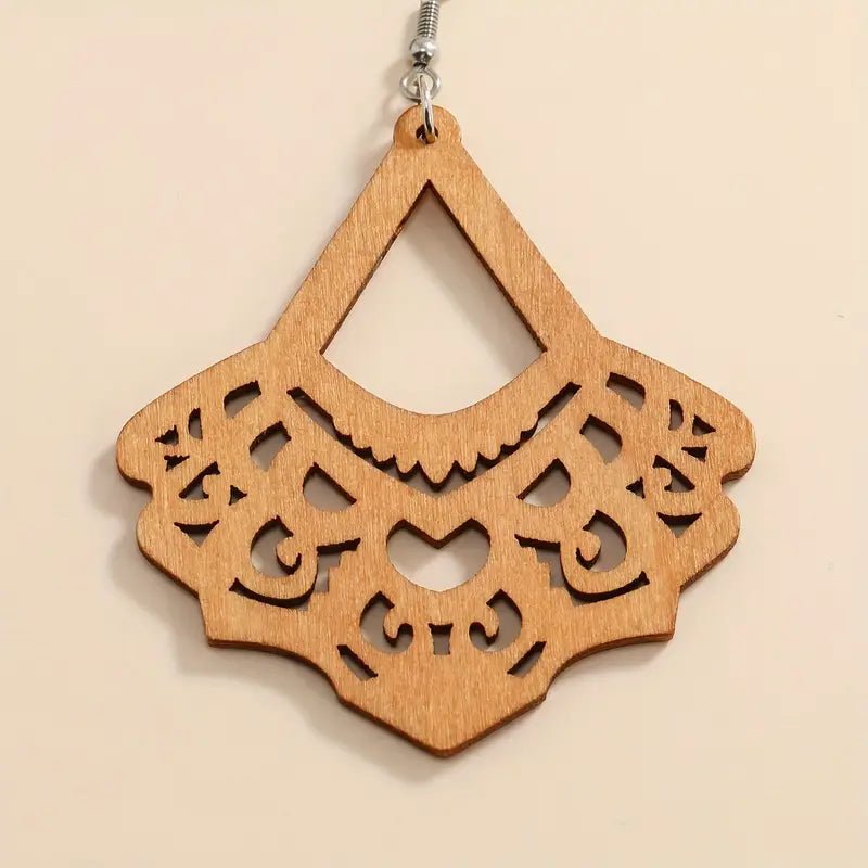 Image of an earring - Western Earrings - wood Earrings by Zuzus Trove