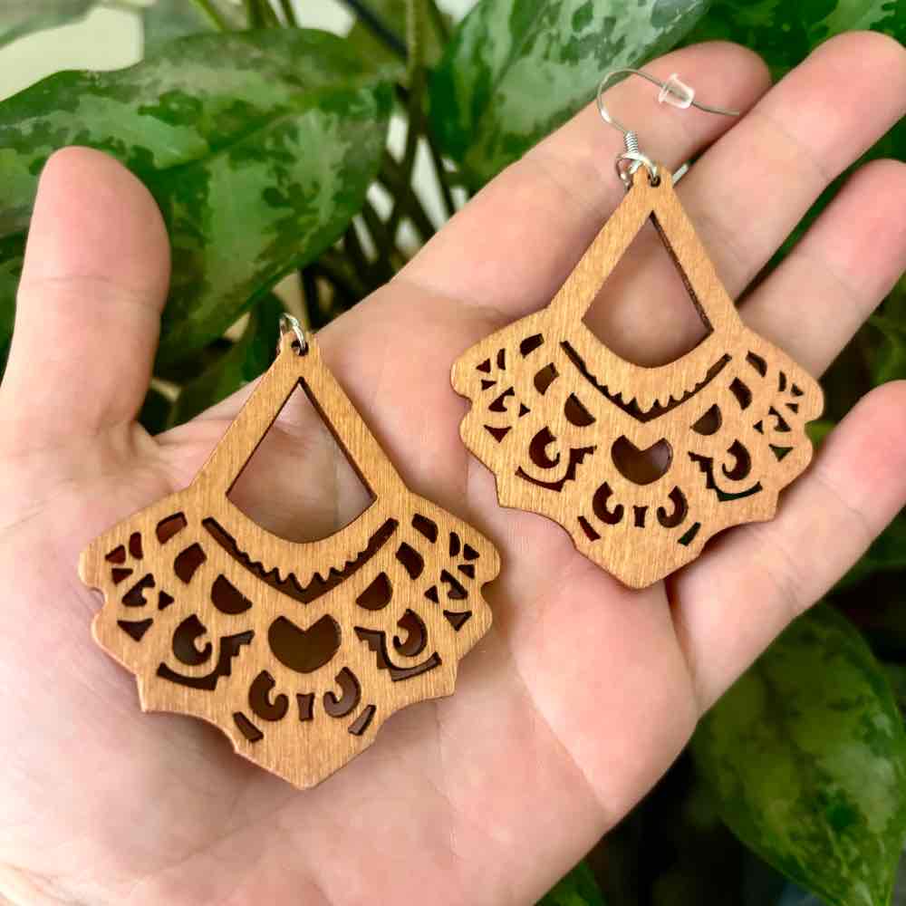Image of an earring - Western Earrings - wood Earrings by Zuzus Trove