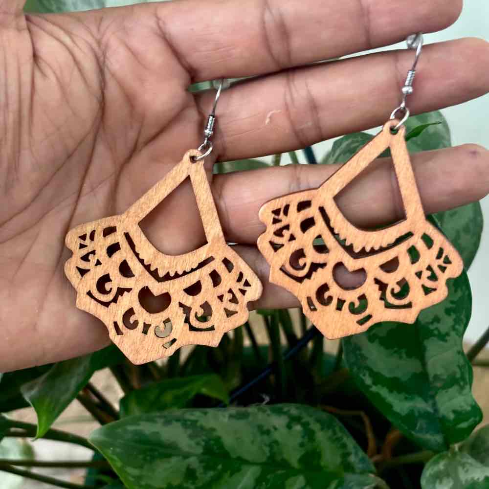 Image of an earring - Western Earrings - wood Earrings by Zuzus Trove