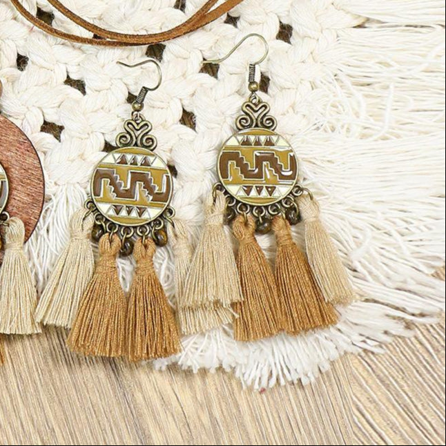 Vintage Earrings-Classic Tassel Earrings