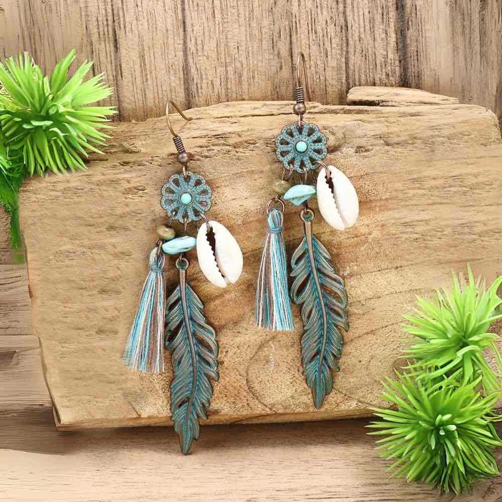Image of an earring - Premium - Shell Boho Earrings by Zuzus Trove