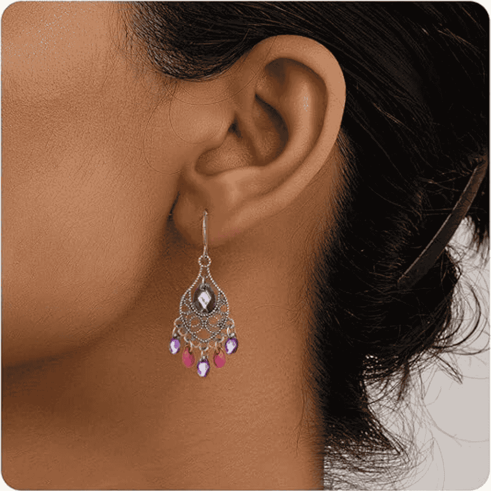 1- Boho Chandelier Earrings - Metal Drop Earrings