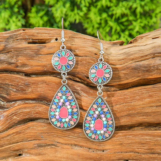 1- Traditional Indian Dangle Earrings - Boho Metal Earrings