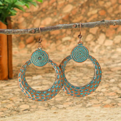1- Oxidised Tribal Earrings - Boho Earrings for Women