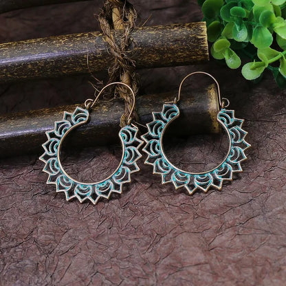 1- Oxidised Hoop Earrings - Earrings for Women