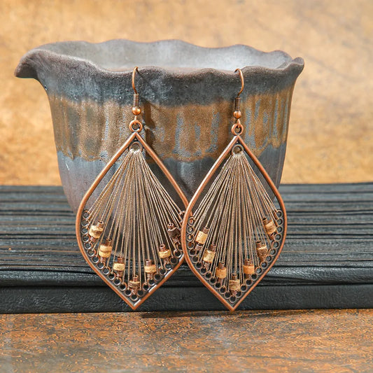 1- Nomad Vibe Boho Thread Earrings - Boho Drop Earrings