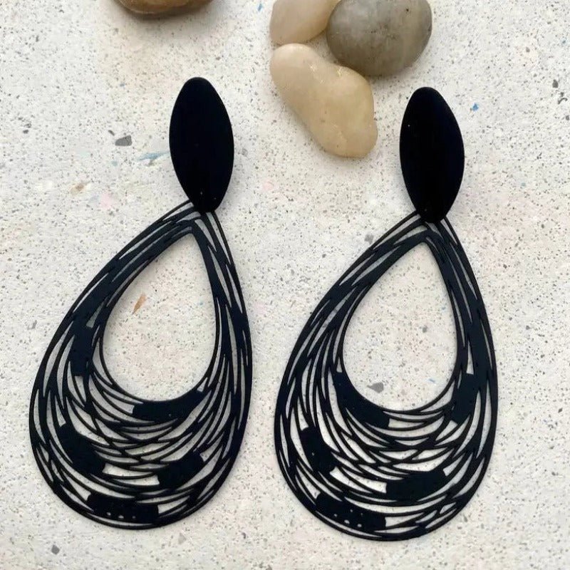 Image of an earring - Boho Black - Night time Elegance by Zuzus Trove