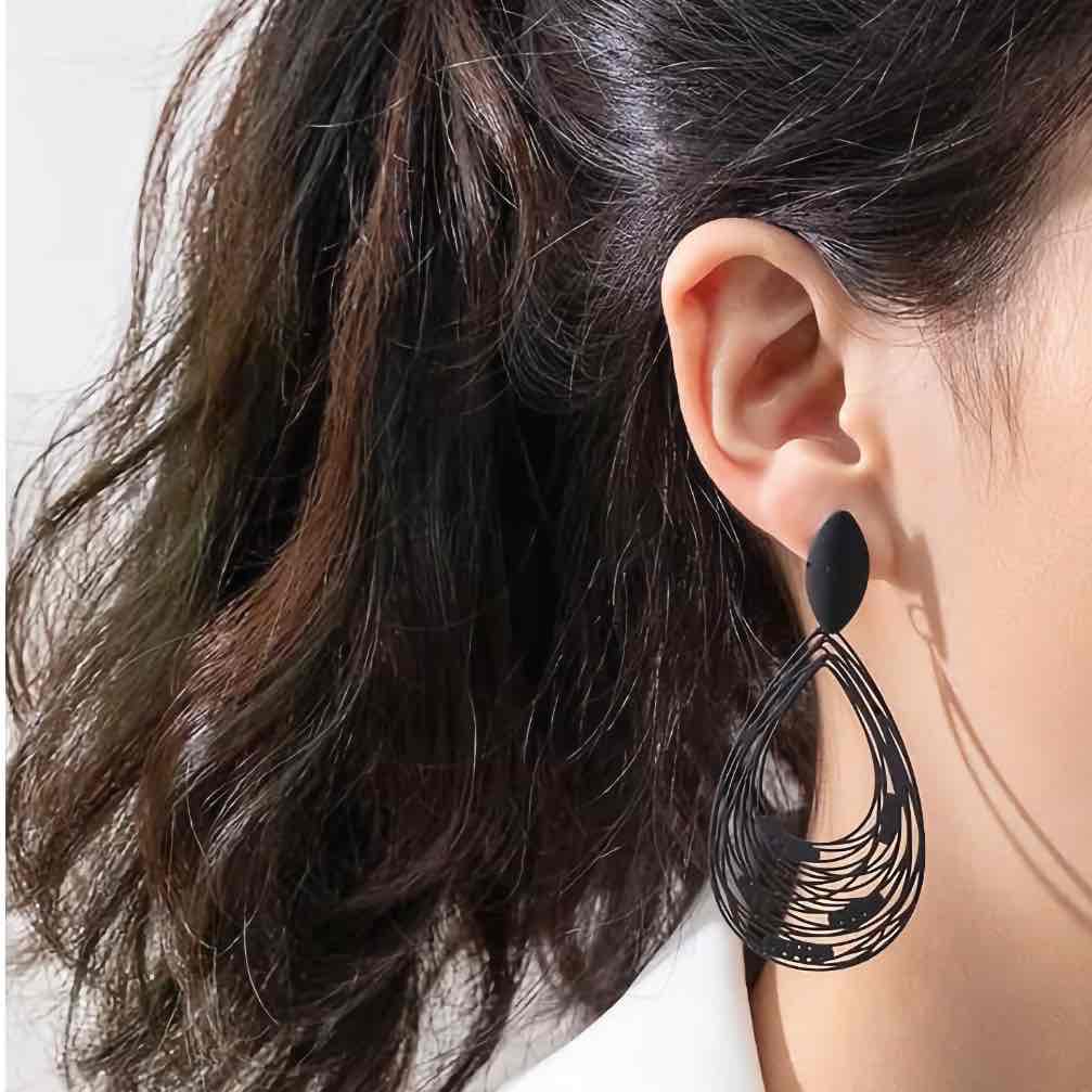 Image of an earring - Boho Black - Night time Elegance by Zuzus Trove