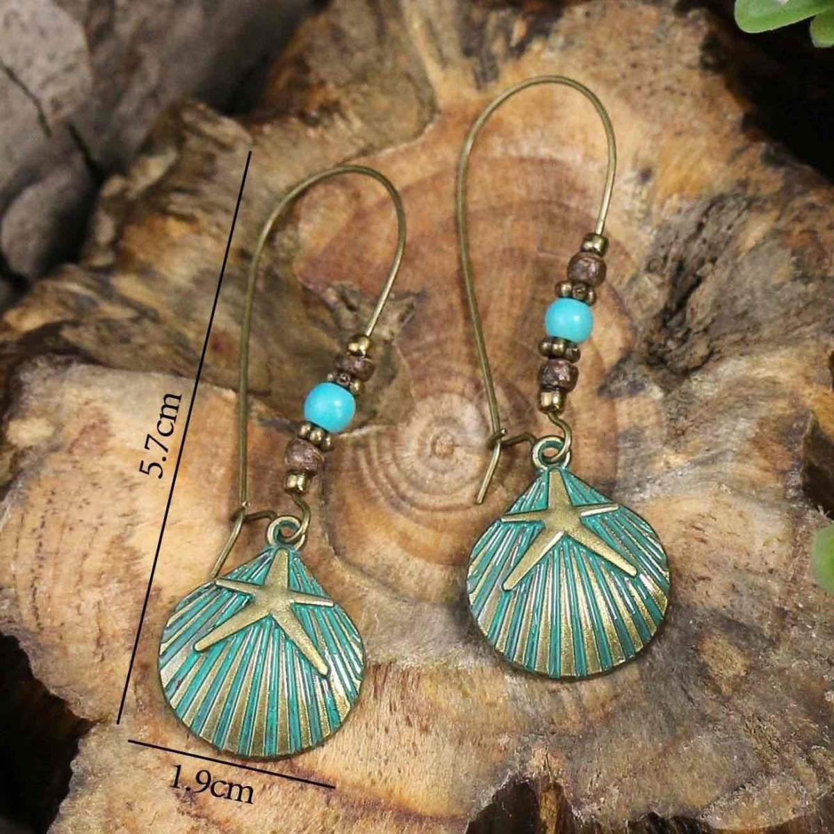 Image of an earring - Boho Shell Earrings - Style 15 by Zuzus Trove