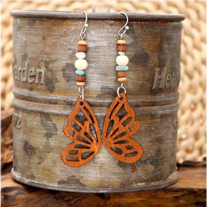 Image of an earring - Butterfly Earrings - Boho Wood Earrings - Style 2 by Zuzus Trove