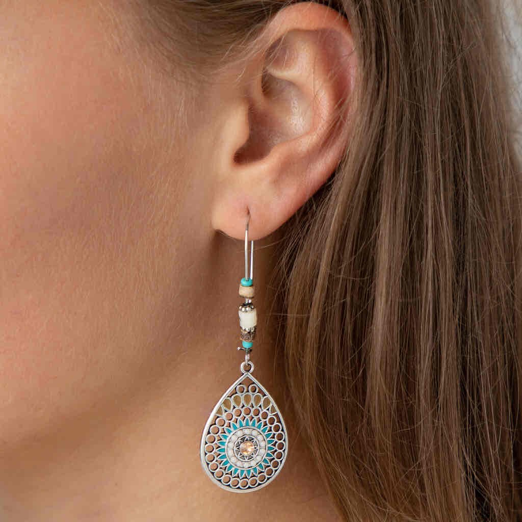 Image of an earring - Ethnic - Drop Earrings - Dangle Earring (Round) by Zuzus Trove