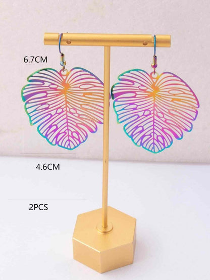 Image of an earring - Leaf Earrings - K - Pop Ecstatic Leaf Earrings by Zuzus Trove