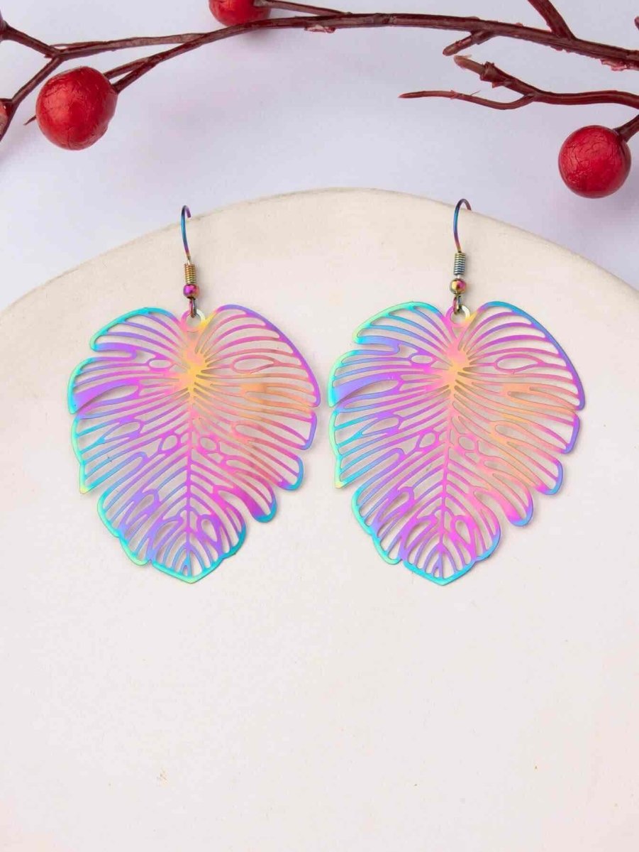 Image of an earring - Leaf Earrings - K - Pop Ecstatic Leaf Earrings by Zuzus Trove