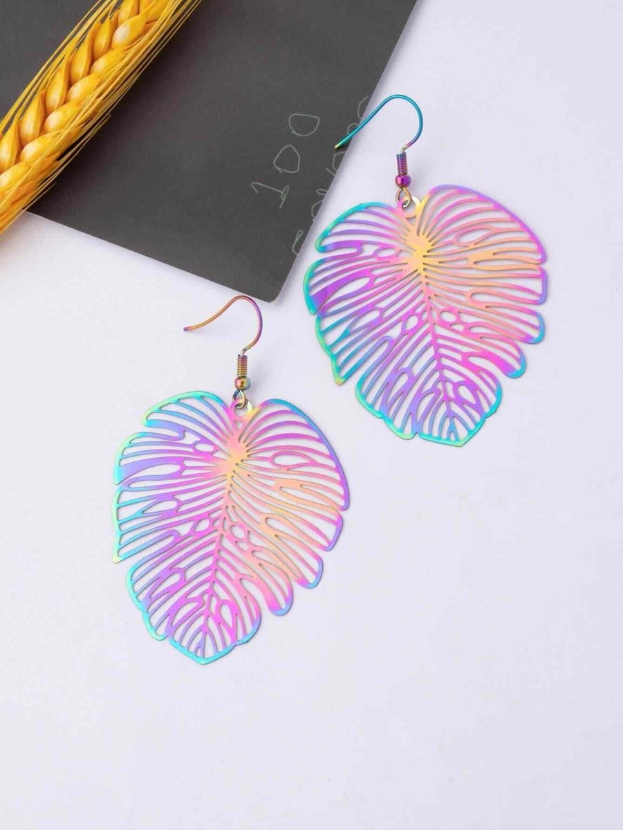Image of an earring - Leaf Earrings - K - Pop Ecstatic Leaf Earrings by Zuzus Trove