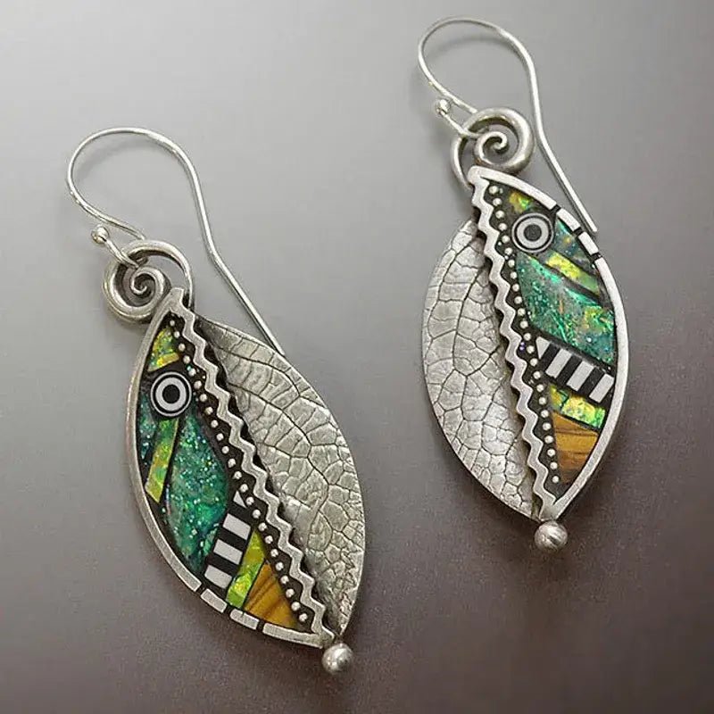 Image of an earring - Silver Earrings - Leaf Earrings design - Leafy Affair Earring Design by Zuzus Trove