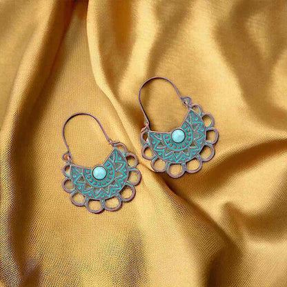 Image of an earring - Luxury - Vintage Turquoise Charm Earrings by Zuzus Trove