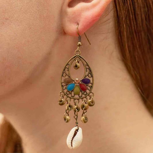 Image of an earring - Premium | Beach Wear - Hanging Shell Earrings by Zuzus Trove