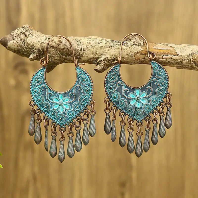 Image of an earring - Premium Boho - flower danglers by Zuzus Trove