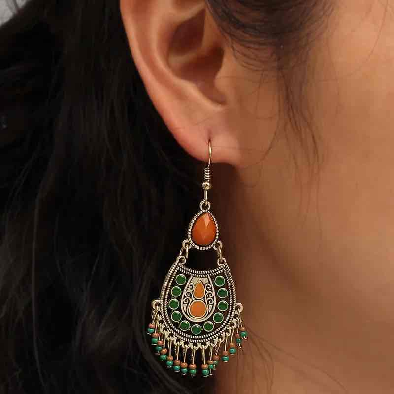 Image of an earring - Premium Ethnic - Drop Earring - Long Earring by Zuzus Trove