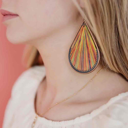 Image of an earring - Premium Handworked | Thread Drop Earrings by Zuzus Trove