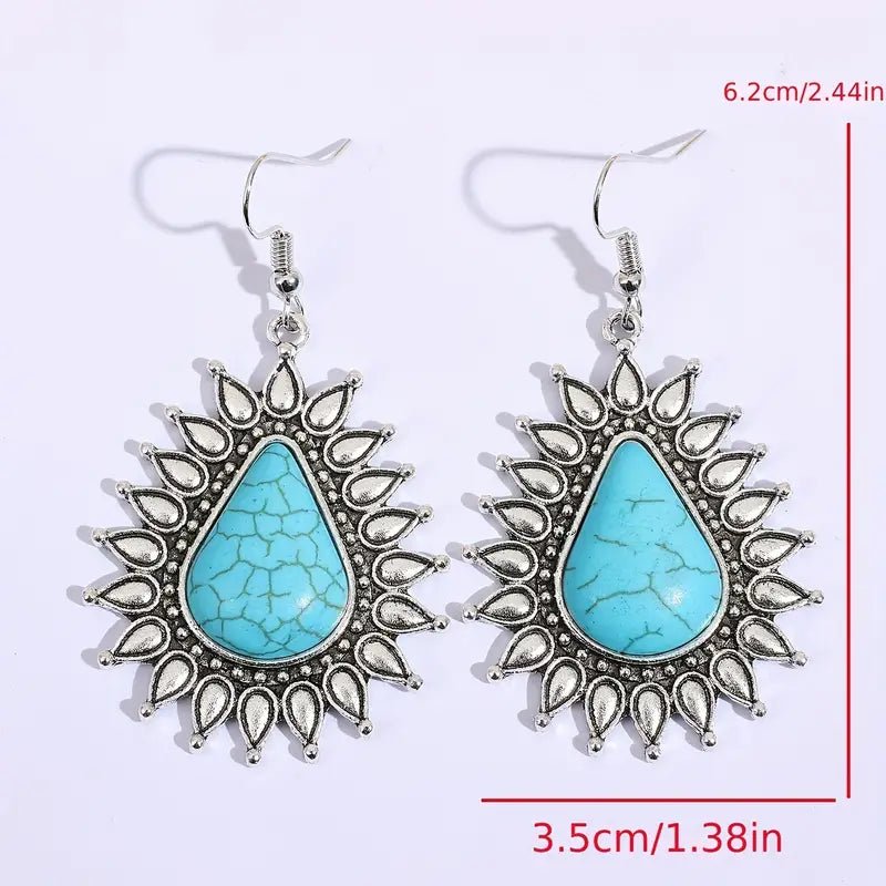 Image of an earring - Silver Turquoise Ear Candy by Zuzus Trove