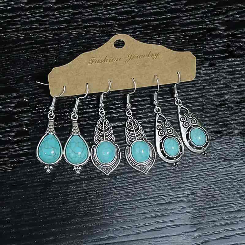 Image of an earring - Turquoise Silver Earrings Combo 1 by Zuzus Trove